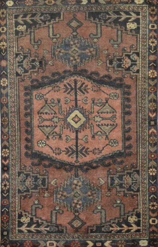Persian Hamadan hand knotted rug 3x5