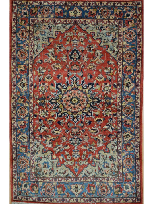 Persian Hamadan hand knotted rug 4x6