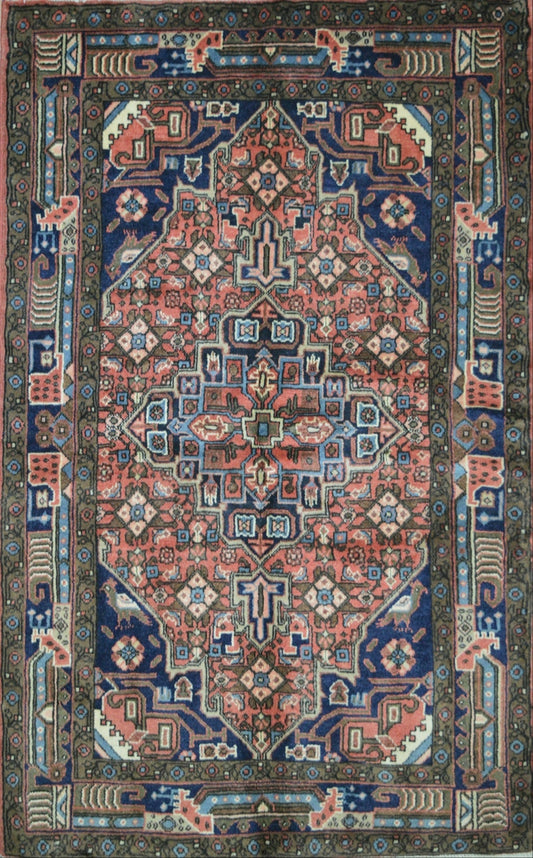Persian Gharajeh hand knotted rug 3x5