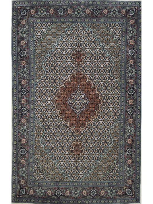 Persian Mahi Tabriz hand knotted rug 3x5