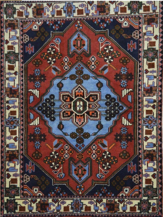 Persian Shiraz hand knotted rug 4x6