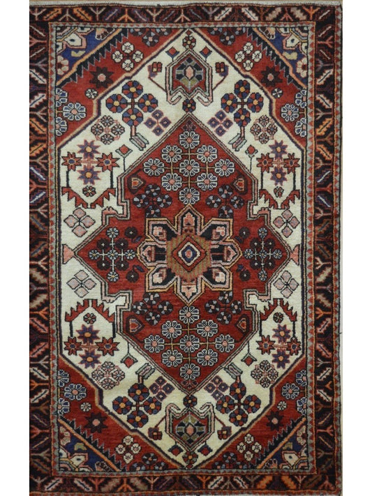 Persian Ghashghai hand knotted rug 4x6
