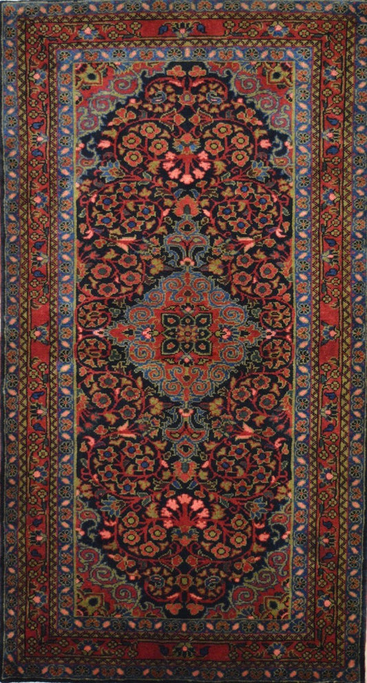 Persian Zanjan hand knotted rug 4x6