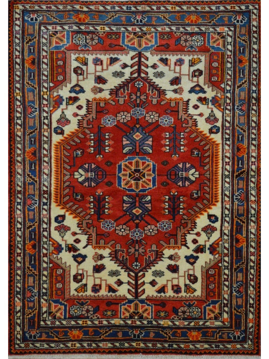 Persian Kashan hand knotted rug 4x6