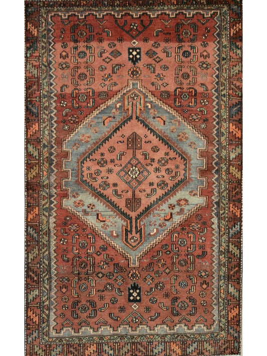 Persian Nahavand hand knotted rug 4x6
