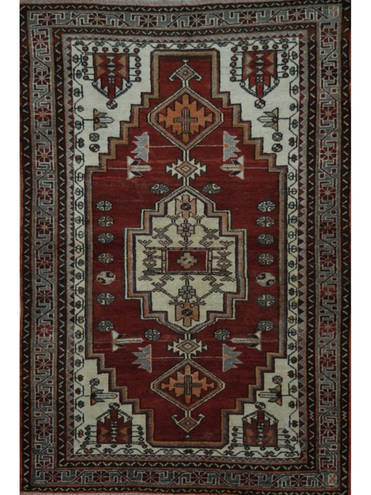 Persian Hamadan hand knotted rug 4x6