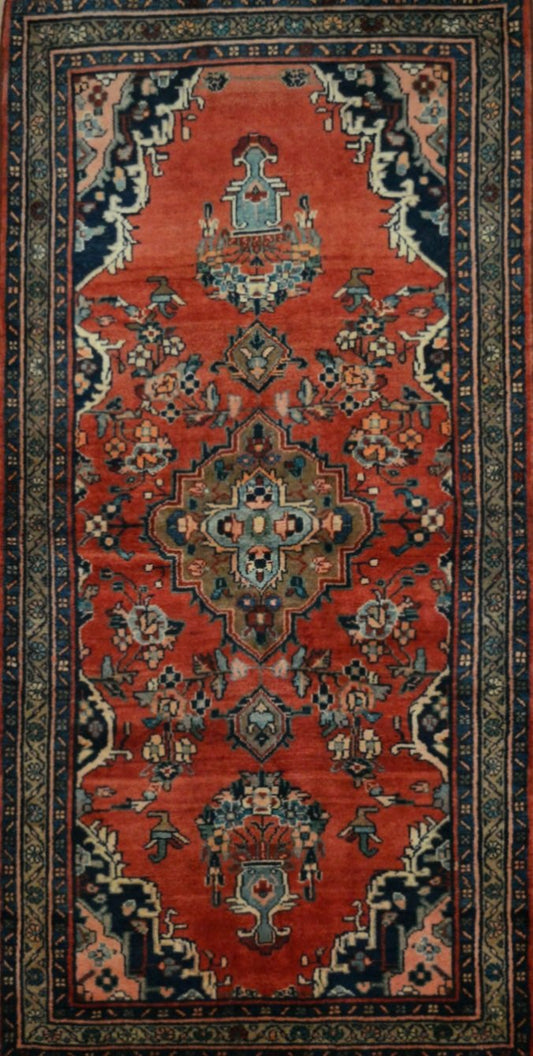 Persian Hossein Abad hand knotted rug 4x6