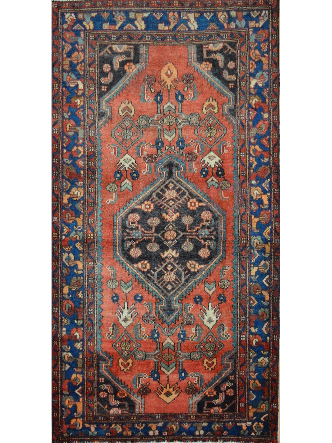 Persian Hamadan hand knotted rug 4x6