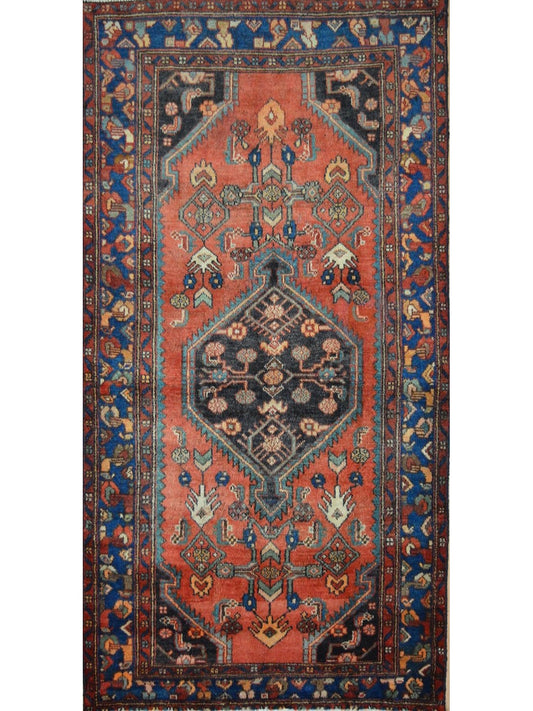 Persian Hamadan hand knotted rug 4x6