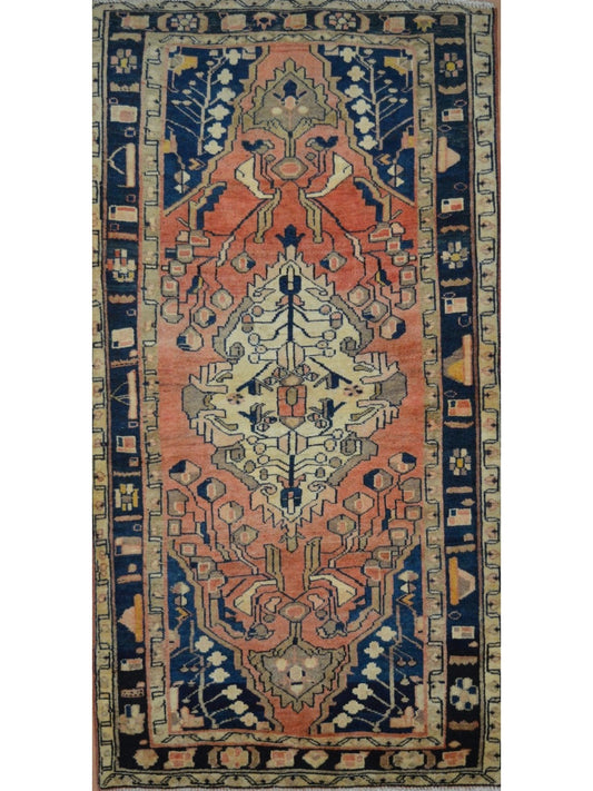 Persian Hamadan hand knotted rug 4x6