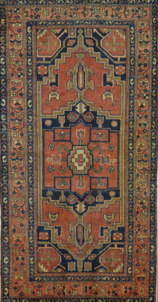 Persian Hossein Abad hand knotted rug 4x6