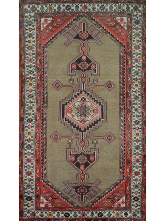 Persian Hossein Abad hand knotted rug 4x6