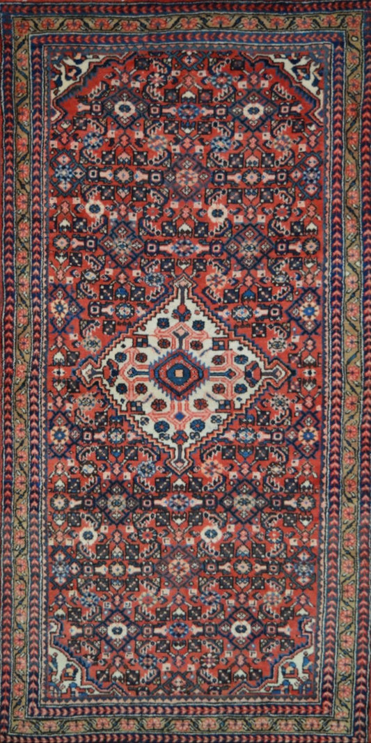 Persian Hamadan hand knotted rug 4x6