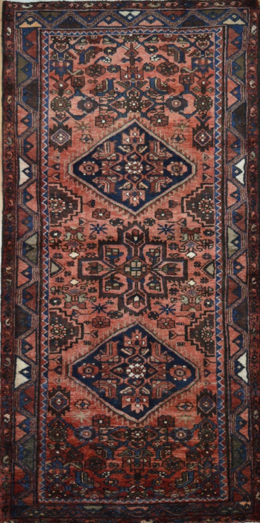 Persian Hamadan hand knotted rug 4x6
