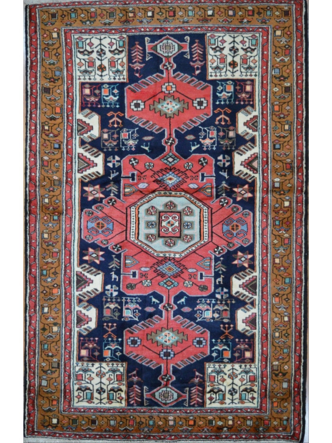 Persian Lori hand knotted rug 5x7