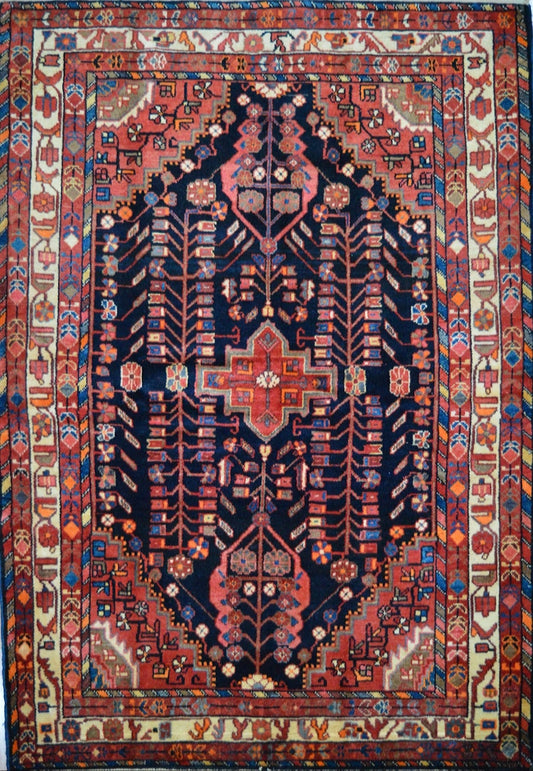 Persian Malayer hand knotted rug 4x6
