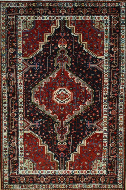 Persian Varamin hand knotted rug 5x7