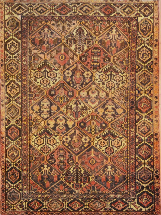 Persian Hamadan hand knotted rug 5x8