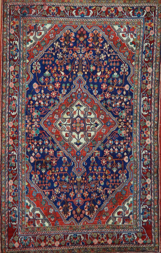Persian Kurdish hand knotted rug 5x7