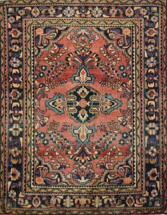 Persian Hamadan hand knotted rug 5x7