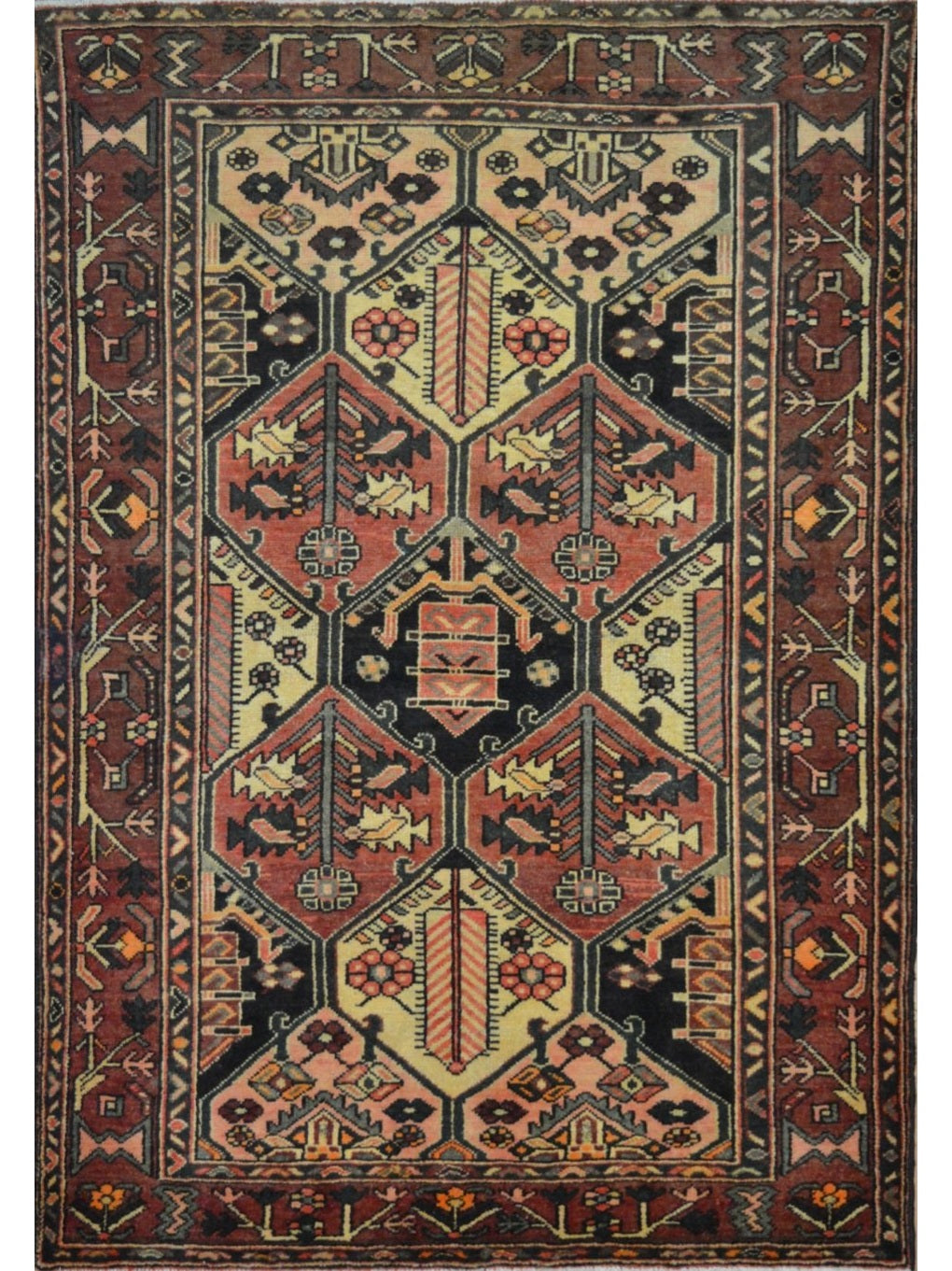 Persian Najafabad hand knotted rug 5x7