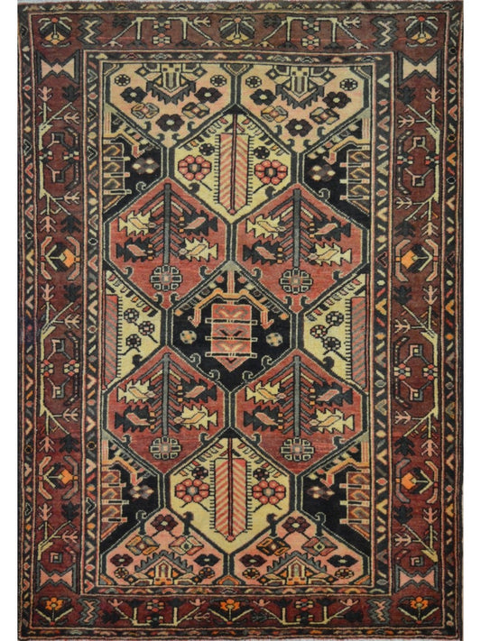 Persian Najafabad hand knotted rug 5x7