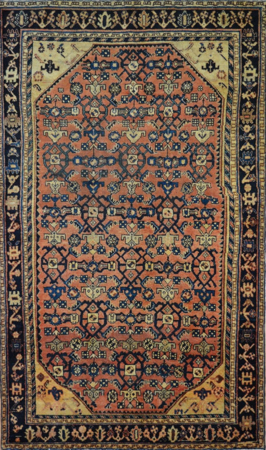 Persian Bakhtiari hand knotted rug 5x7