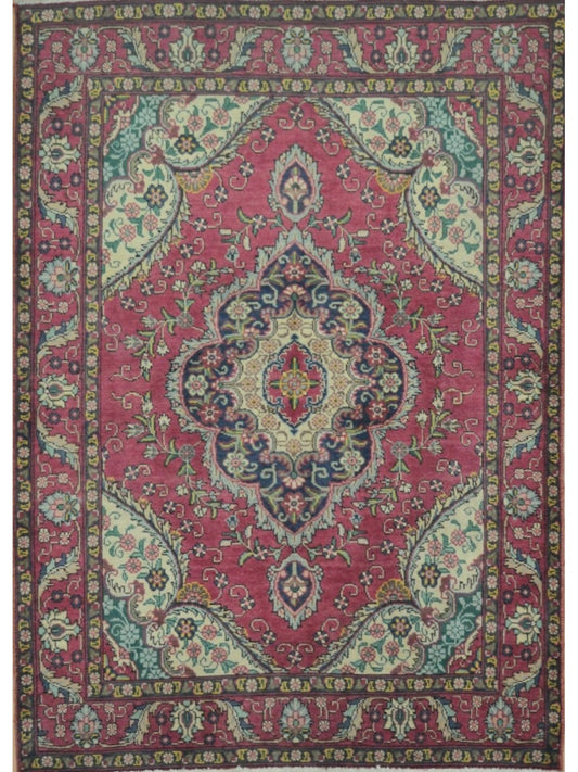 Persian Bakhtiari hand knotted rug 5x7