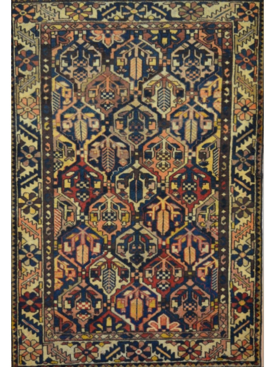 Persian Tabriz hand knotted rug 5x7