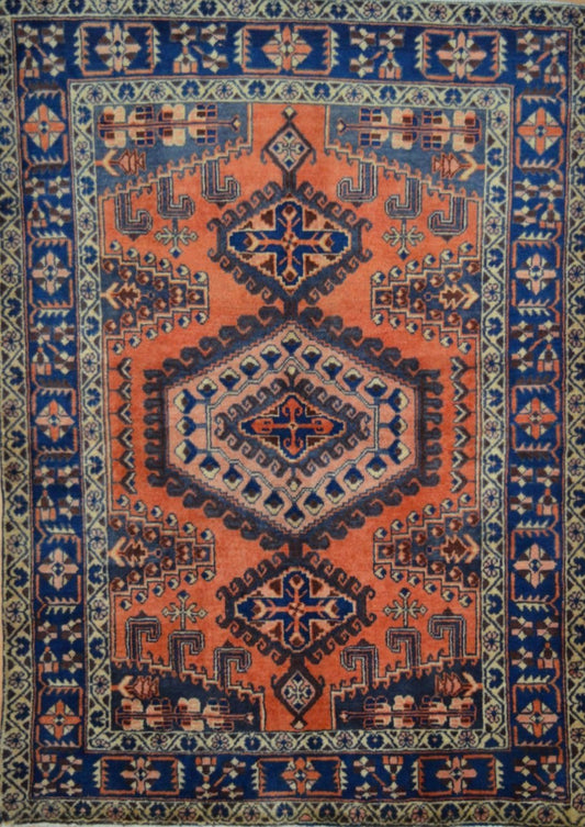 Persian Tabriz hand knotted rug 5x7