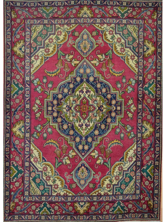Persian Hamadan hand knotted rug 5x7