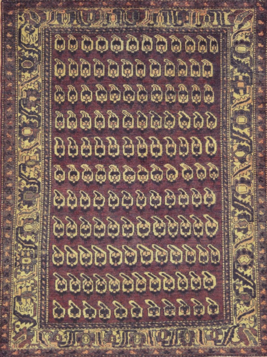 Persian Hamadan hand knotted rug 5x7