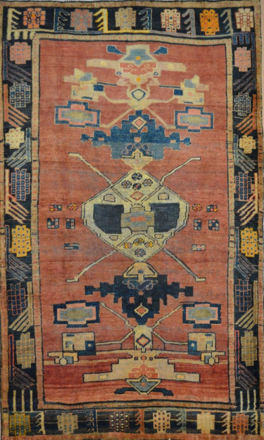 Persian Hamadan hand knotted rug 5x7