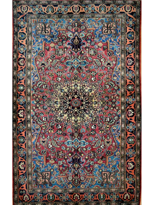 Indian Moroccan Style hand knotted rug 5x8