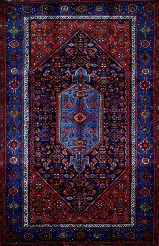 Persian Nahavand hand knotted rug 5x7