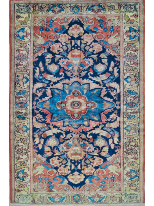 Persian Hamadan hand knotted rug 5x7