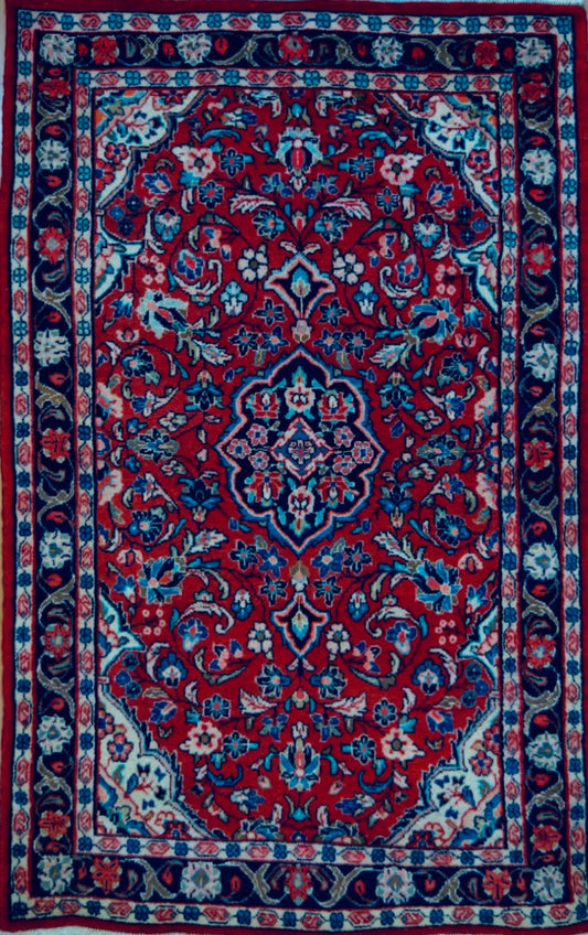 Persian Hamadan hand knotted rug 5x7