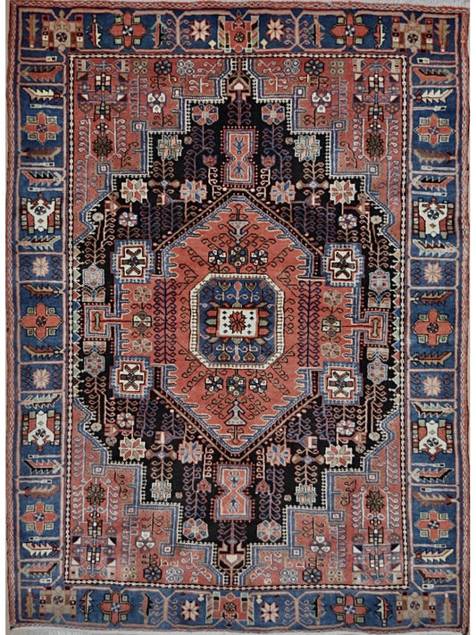 Persian Nahavand hand knotted rug 5x7