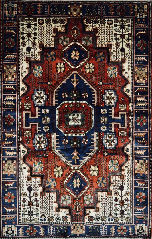 Persian Mahal hand knotted rug 5x8