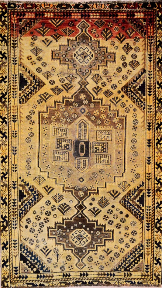 Persian Lori hand knotted rug 5x8