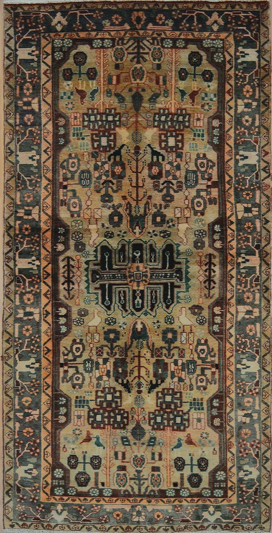 Persian Shiraz hand knotted rug 5x8
