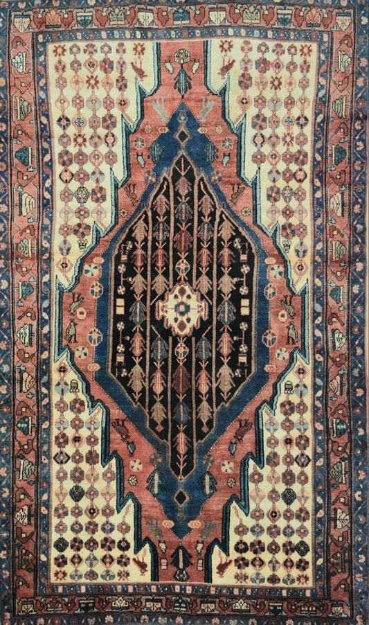 Persian Turkman hand knotted rug 5x8