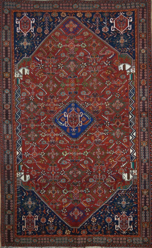 Persian Nahavand hand knotted rug 5x8