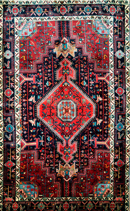 Persian Toysirkan hand knotted rug 5x8