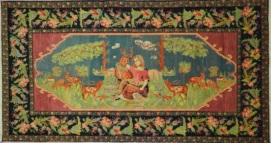 Persian Nahavand hand knotted rug 6x9