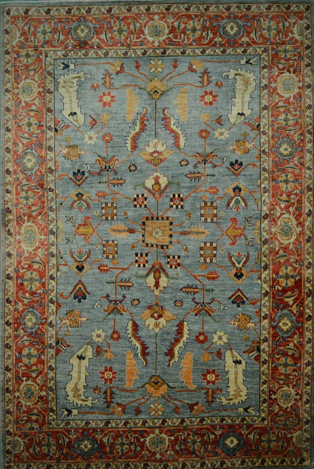 Afghan Tribal hand knotted rug 7x10