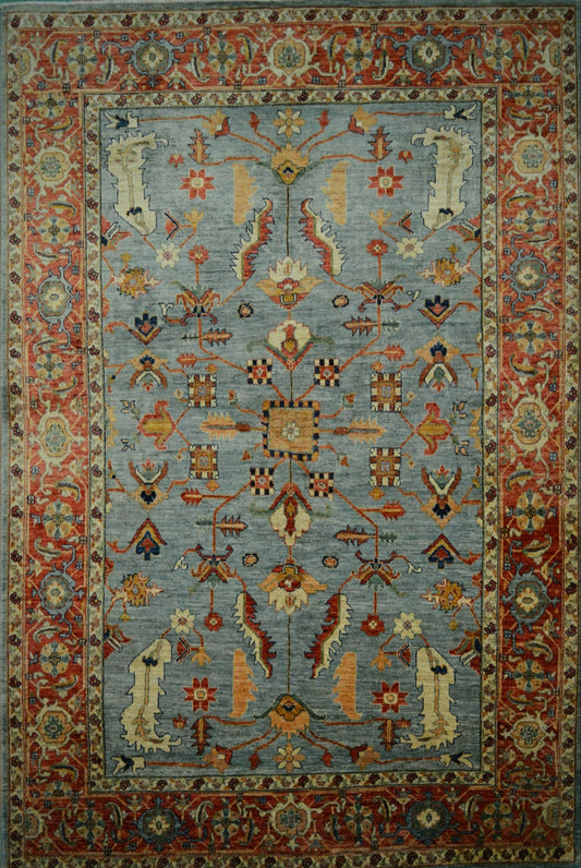 Afghan Tribal hand knotted rug 7x10
