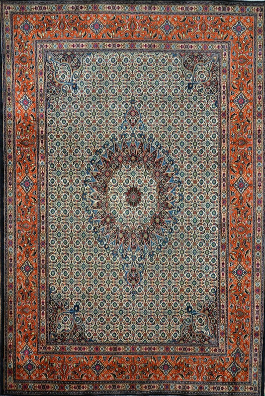 Persian Mir hand knotted rug 8x11