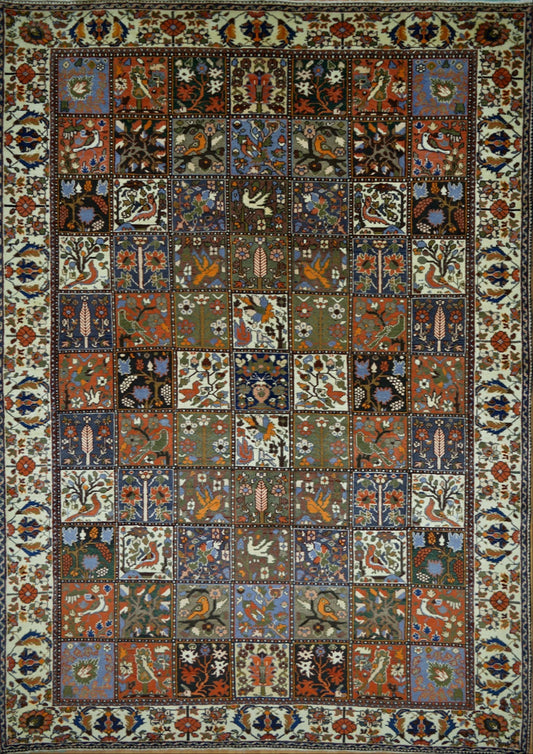 Persian Bakhtiari hand knotted rug 7x10
