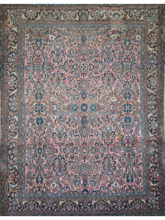 Persian Kashan hand knotted rug 8x11+